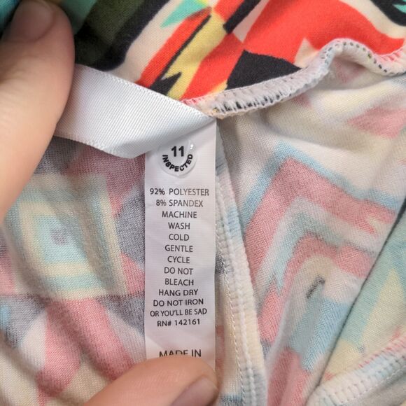 Lularoe Leggings Womens Size TC2 Rainbow Geometric Pattern Polyester - Picture 11 of 11